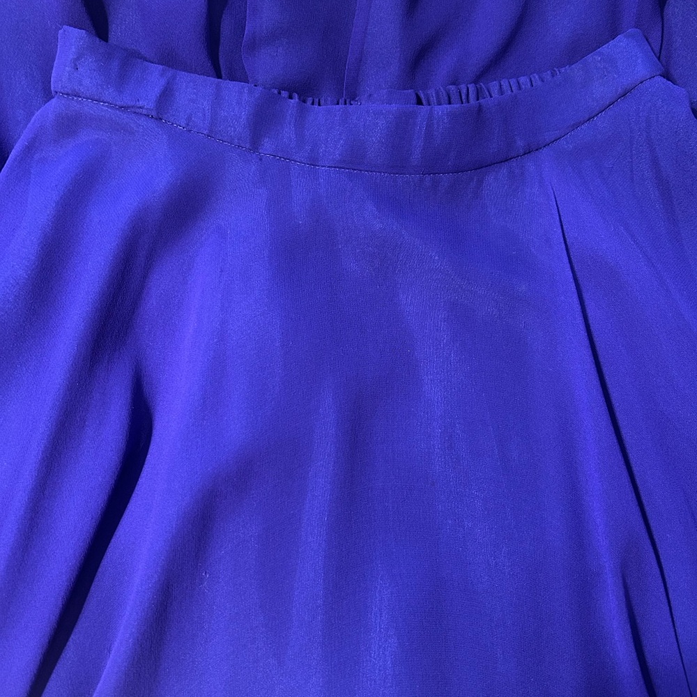 Elegant Purple Silk Maxi Skirt - Picture 2 of 3